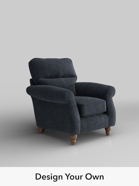 Boucle Chenille/Dark Slate Blue Ashford Highback (H78898) | £850