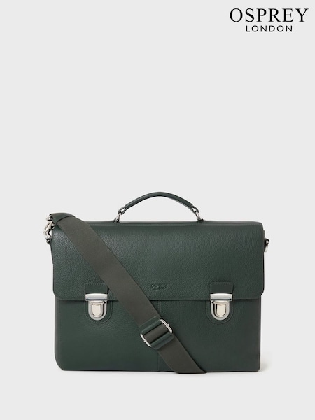 Osprey London Green The Forest Leather Briefcase (H78976) | £245