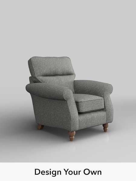 Chunky Boucle Easy Clean/Mid Grey Ashford Highback (H78986) | £850