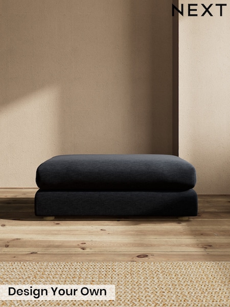 Fine Chenille Easy Clean/Black - The Sumptuous Deep Relaxed Sit