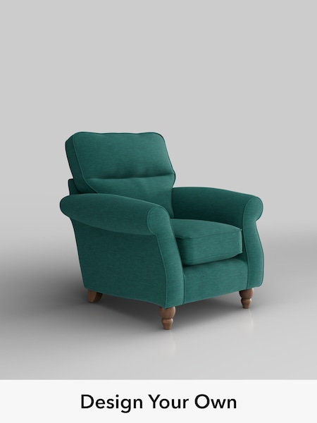 Fine Chenille Easy Clean/Dark Juniper Green Ashford Highback (H79163) | £850