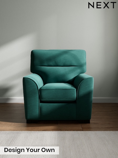 Fine Chenille Easy Clean/Dark Juniper Green Stamford Highback (H79164) | £725