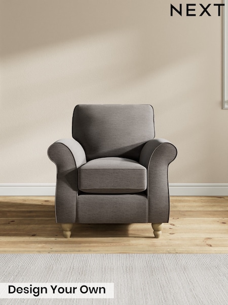 Fine Chenille Easy Clean/Dark Smoke Grey Ashford (H79174) | £799