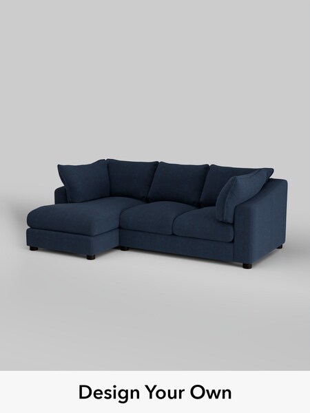Fine Chenille Easy Clean/Dark Navy Blue The Sumptuous Deep Relaxed Sit (H79177) | £2,150