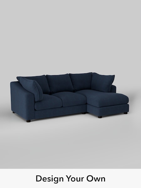 Fine Chenille Easy Clean/Dark Navy Blue The Sumptuous Deep Relaxed Sit (H79177) | £2,150