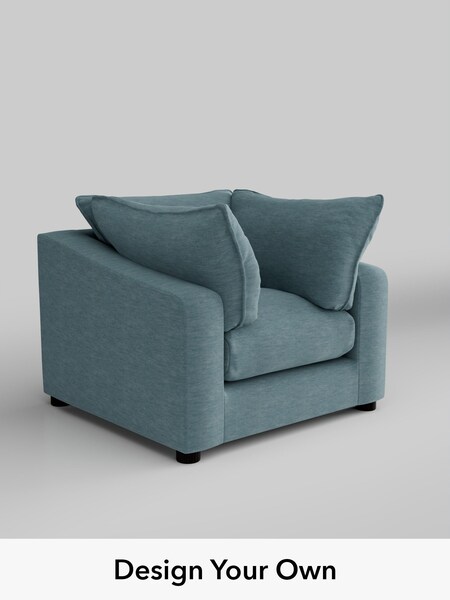 Fine Chenille Easy Clean/Mid Blue The Sumptuous Deep Relaxed Sit (H79190) | £1,225