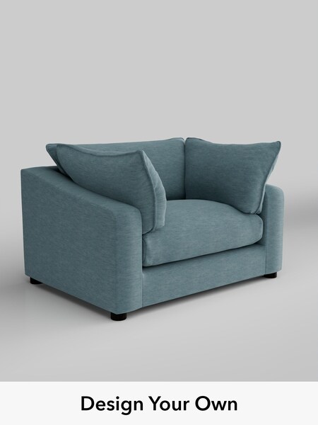Fine Chenille Easy Clean/Mid Blue The Sumptuous Deep Relaxed Sit (H79190) | £1,325