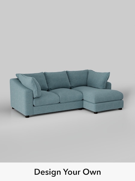 Fine Chenille Easy Clean/Mid Blue The Sumptuous Deep Relaxed Sit (H79190) | £2,150