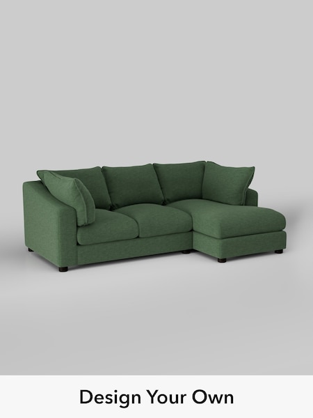 Fine Chenille Easy Clean/Mid Khaki Green The Sumptuous Deep Relaxed Sit (H79194) | £2,150