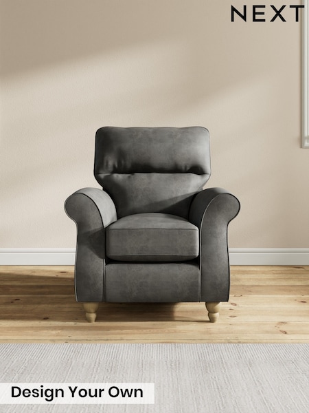 Monza Faux Leather Easy Clean/Dark Grey Ashford Highback (H79220) | £850