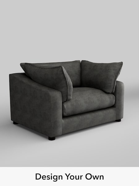 Monza Faux Leather Easy Clean/Dark Grey The Sumptuous Deep Relaxed Sit (H79250) | £1,325