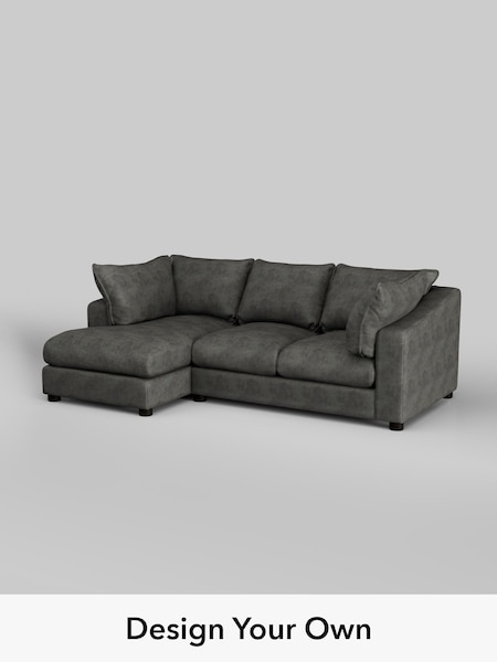 Monza Faux Leather Easy Clean/Dark Grey The Sumptuous Deep Relaxed Sit (H79250) | £2,150