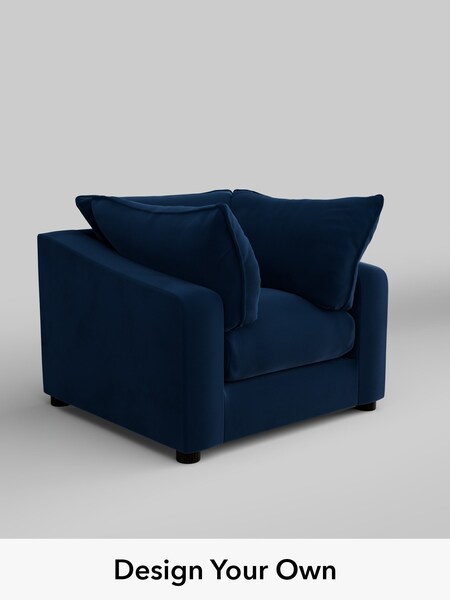 Plush Velvet Easy Clean/Navy Blue The Sumptuous Deep Relaxed Sit (H79330) | £1,225