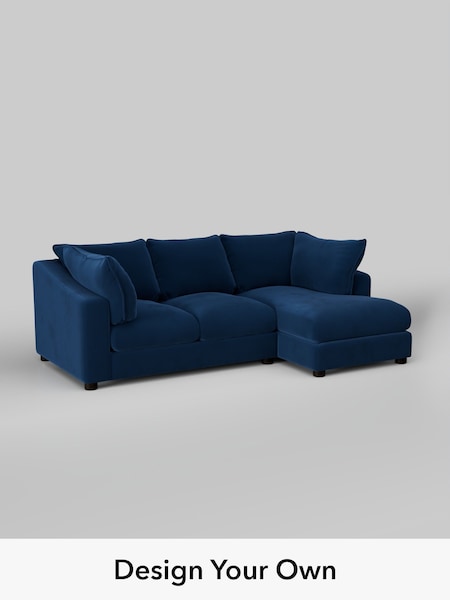 Plush Velvet Easy Clean/Navy Blue The Sumptuous Deep Relaxed Sit (H79330) | £2,150