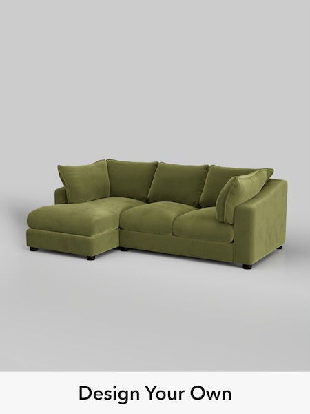 Plush Velvet Easy Clean/Mid Olive Green The Sumptuous Deep Relaxed Sit (H79334) | £2,150