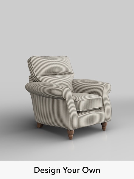 Chenille Stripe/Moss Green Ashford Highback (H79450) | £850