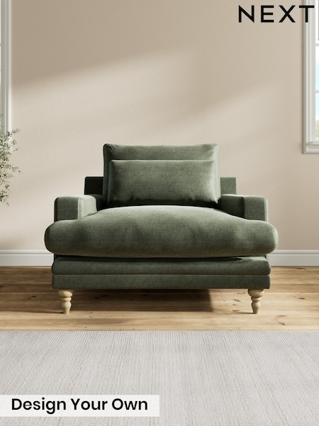Luxe Chenille/Mid Green Hutton Deep Relaxed Sit (H79459) | £1,225