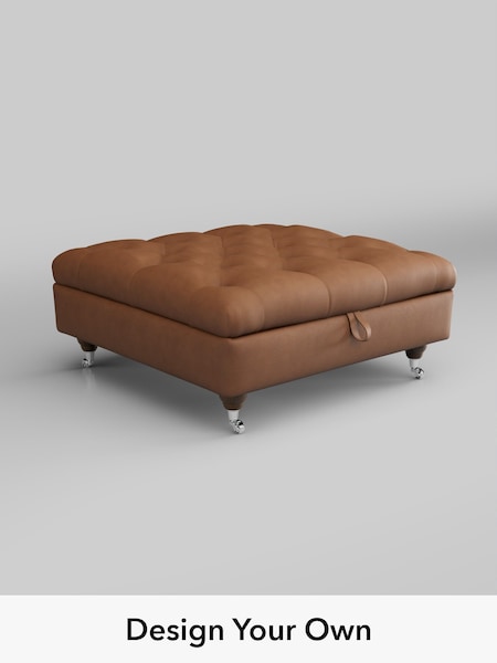 Turin Leather/Tan Brown Gosford Leather Button Arm (H79497) | £925