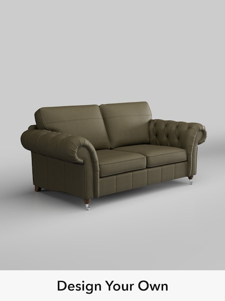 Turin Leather/Moss Green Gosford Leather Button Arm (H79498) | £2,525