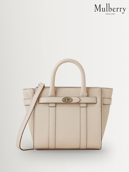 Mulberry Chalk Micro Zipped Bayswater Bag (H79547) | £795