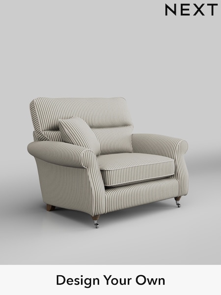 Chenille Stripe/Moss Green Ashford Highback (H79596) | £1,025