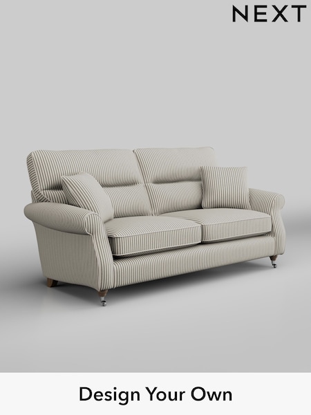 Chenille Stripe/Moss Green Ashford Highback (H79596) | £1,425
