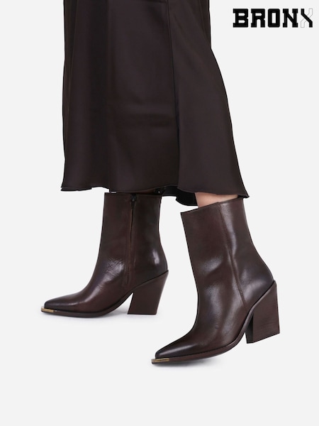 Bronx Brown New Kole Leather Ankle Boots (H79627) | £155