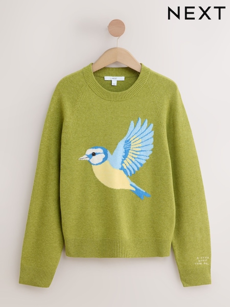 Green Bird Supersoft Crew Neck Long Sleeve Jumper (H79661) | £30