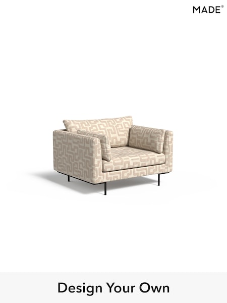 Clyde Abstract/Light Oatmeal Natural Harlow By Made (H79781) | £825