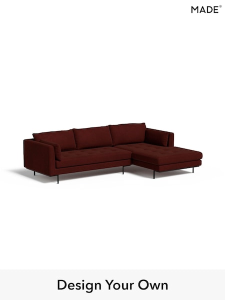 Matt Velvet Easy Clean/Rust Red Harlow By Made (H79790) | £1,750