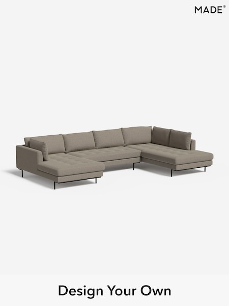 Soft Chenille Easy Clean/Pebble Grey Harlow By Made (H79798) | £2,650