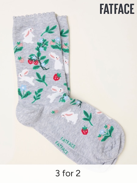 FatFace Grey Bunny Socks (H79815) | £7.50