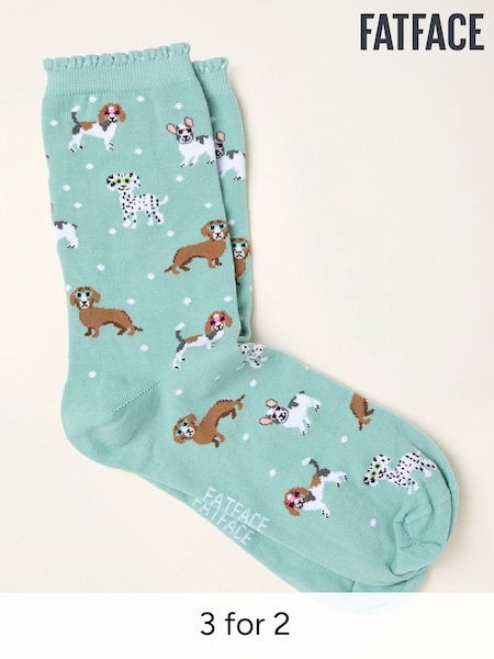 FatFace Green Haze Dog Socks (H79820) | £7.50