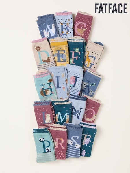 FatFace Multi Colour Alphabet Socks (H79828) | £7.50