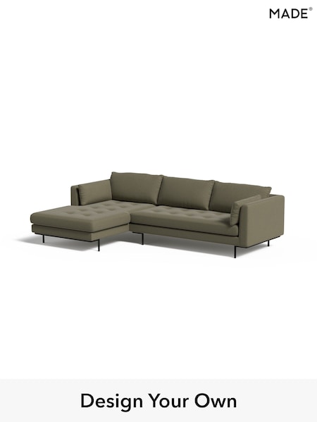 Textured Slub Weave/Soft Olive Green Harlow By Made (H79837) | £1,850