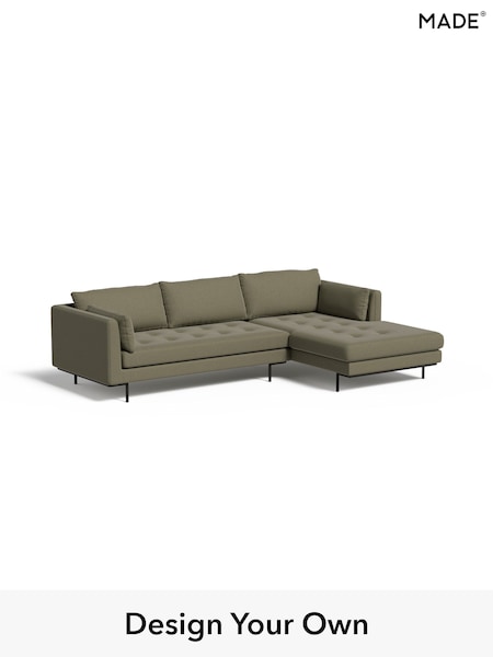 Textured Slub Weave/Soft Olive Green Harlow By Made (H79837) | £1,850