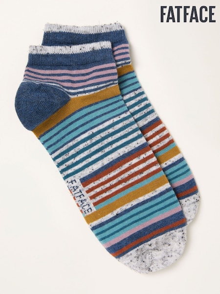 FatFace Blue Stripe Trainer Socks (H79912) | £6
