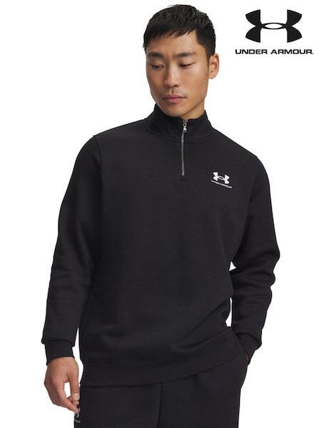 Under Armour Black Icon Fleece 1/4 Zip Sweat Top (H79950) | £60