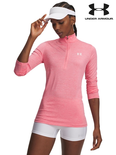 Under Armour Pink UA Tech 1/2 Zip Twist Sweat Top (H80085) | £40