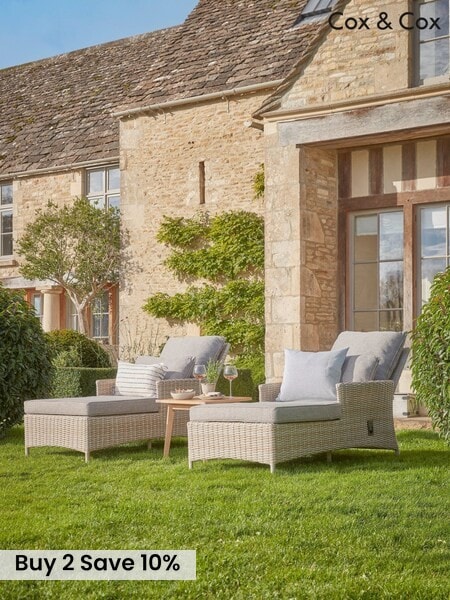 Grey Beaumont Lounger Set (H80215) | £1,286