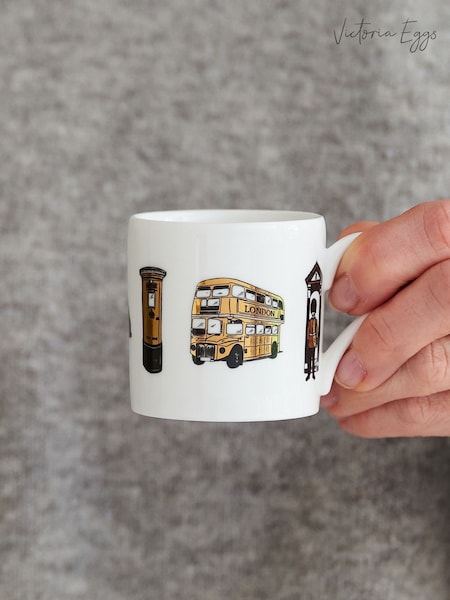 Victoria Eggs Set of 2 Gold and Black City of London Espresso Cups (H80396) | £50