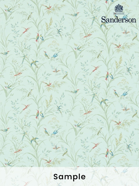 Sanderson Blue Tuileries A4 Wallpaper Sample (H80444) | £1