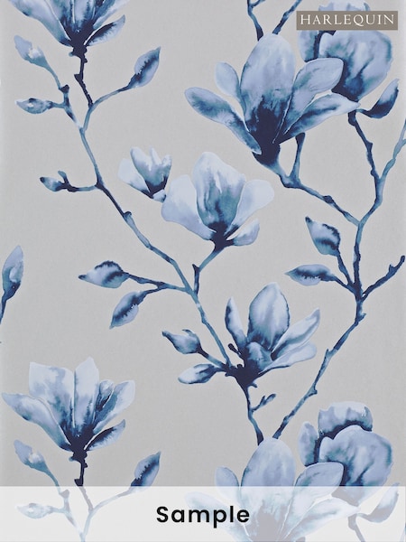 Harlequin Blue Lotus Wide Width Purity Edit A4 Wallpaper Sample (H80462) | £1