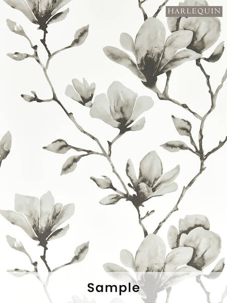 Harlequin Grey Lotus Wide Width Purity Edit A4 Wallpaper Sample (H80463) | £1