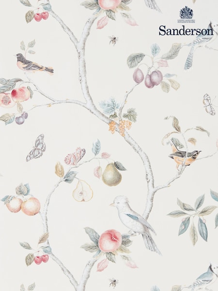 Sanderson Natural Fruit Aviary Country Woodland Wallpaper 10M (H80778) | £122