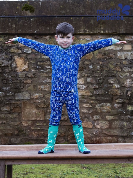 Muddy Puddles Blue Thermal Baselayer Leggings (H80893) | £22