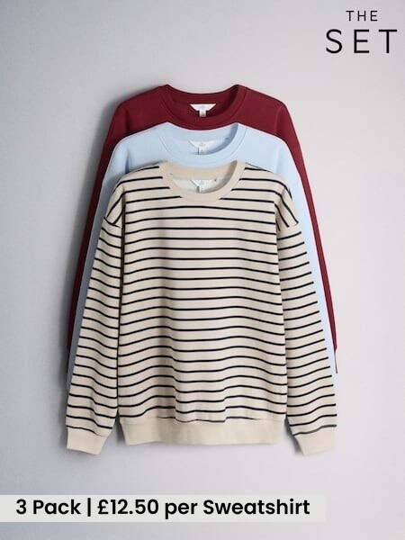 Buy Cotton Multipack Crew Neck Sweatshirtsandhoodies Online | Next UK
