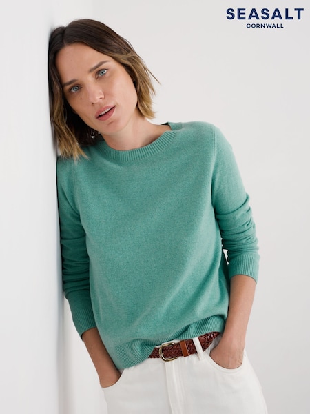 Seasalt Cornwall Green Greeb Rocks Jumper (H81228) | £66