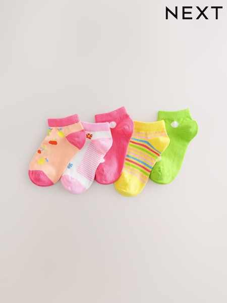Multi Cotton Rich Trainer Socks 5 Pack (H81259) | £5.50 - £7.50