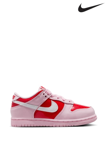 Nike Red Junior Dunk Low Trainers (H81266) | £60